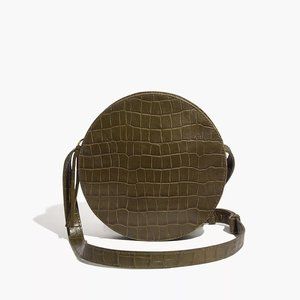 the circle crossbody: croc embossed leather edition